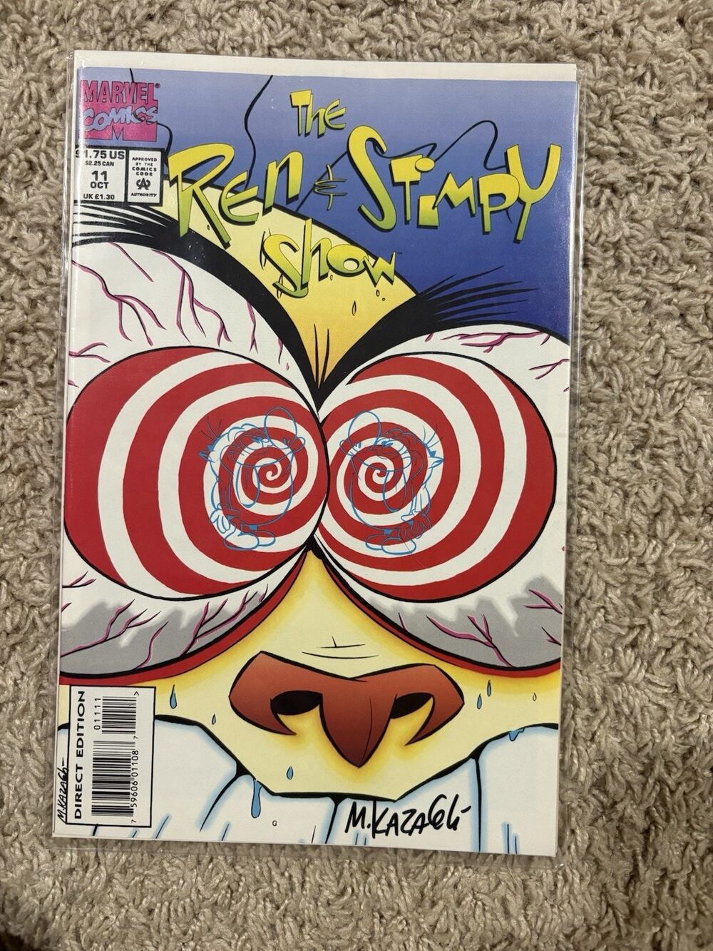 Marvel Comics The Ren & Stimpy Show Direct Edition First Print 1993 Signed COA